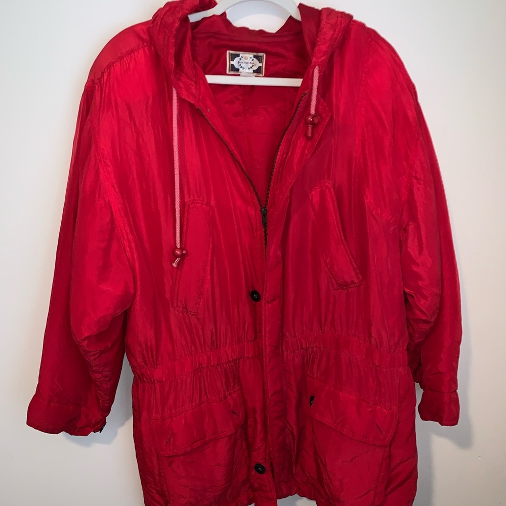 Vintage Paris Sport Club Red Coat